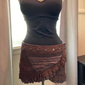 Sexy festival snap skirt